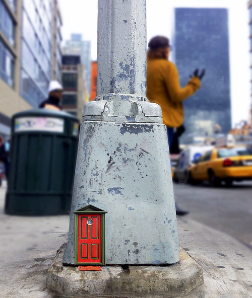 Miniature Door-Cynthia Von Buhler-Speakeasy Dollhouse-10th Avenue-37th Street-NYC