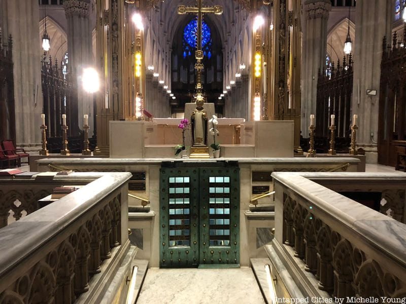 Entrance to the crypt of St. Patrick Cathedral crypt