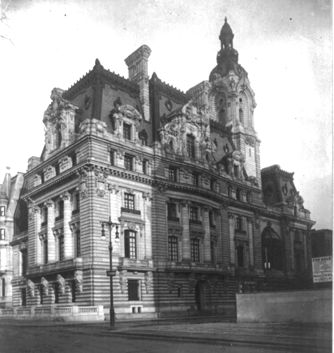 Black and White photo of Clark Mansion exterior