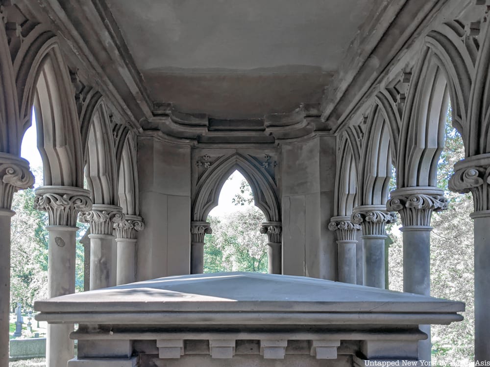 A tomb at Green-Wood Cemetery in Brooklyn