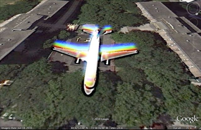 Google Earth-Rainbow-Airplane Maps-Bushwick-Brooklyn-NYC