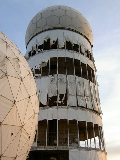 view from below of the main tower