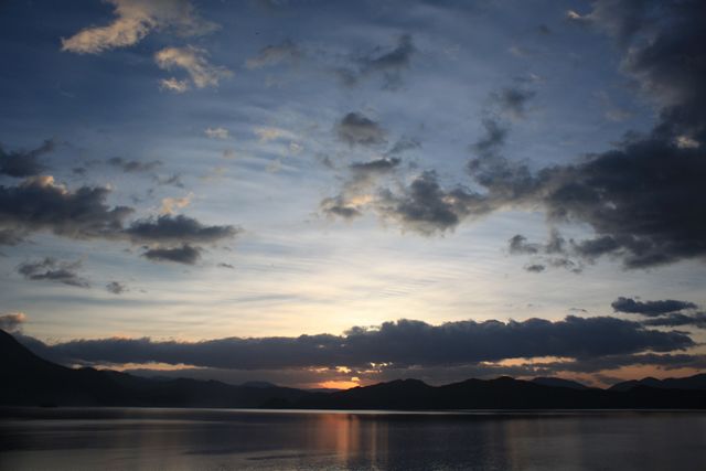 Sunrise on Lake Lugu