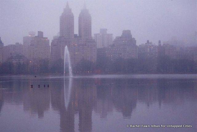 A popular place for runners, The Reservoir looks stunning in the fog.