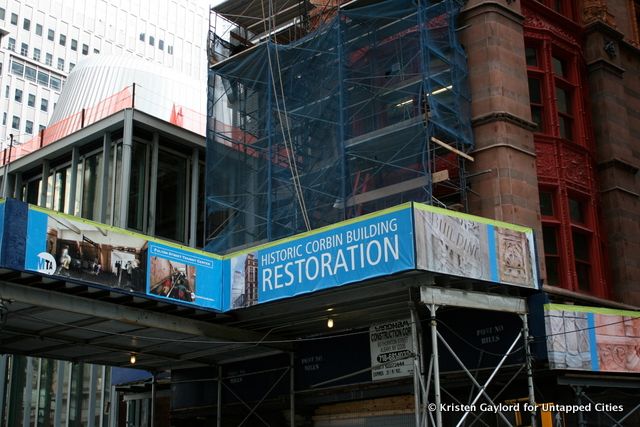 Corbin building, undergoing renovation.