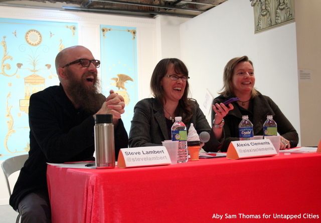 Steve Lambert, Alexis Clements and Deborah Fisher.