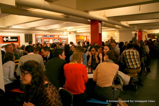 A cafeteria full of eager contestants.