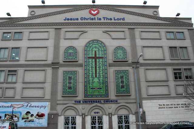 The understated Universal Church at 1091 Fulton Street.