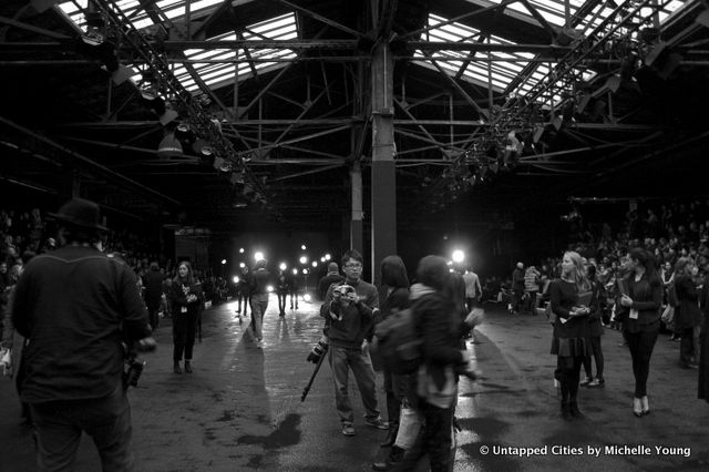 Photographers on the runway before the show