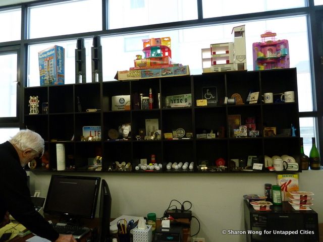 Speaking of his childhood dreams amidst toy elevator models