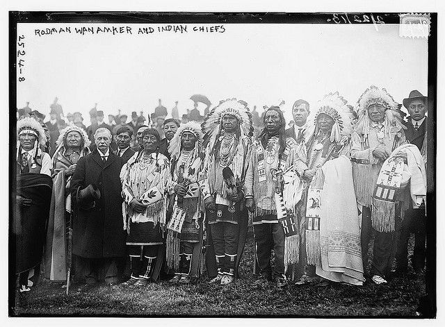 indian chiefs at dedication for american indian memorial staten island