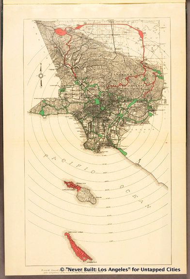 The Olmstead plan for interconnected parks in LA. 