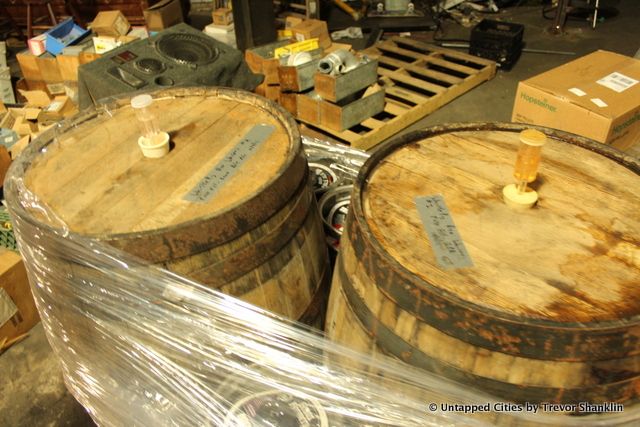 Previous wine barrels will be used to make unique Bronx Brewery craft beer. 