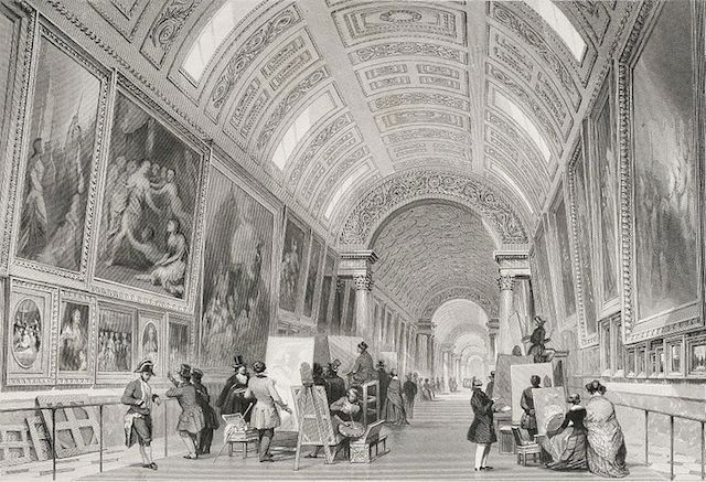 Grand Gallery of the Louvre by Thomas Allom c. 1844