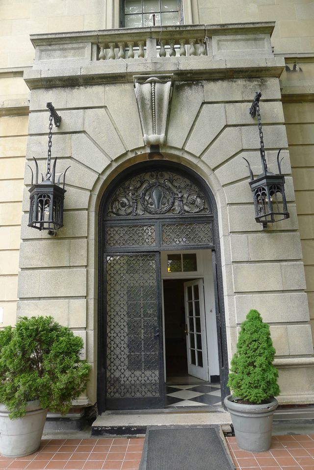 The grand entrance to the Andrew Freedman House located at 1125 Grand Concourse