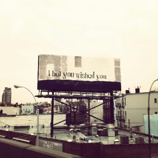 I Bet You Wished You Billboard