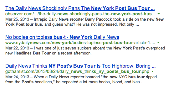 New York Post Bus Tour Press