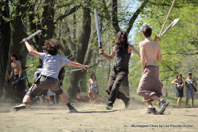 Sword fights Mount Royal sunday_Untapped Cities_Lea Plourde-Archer