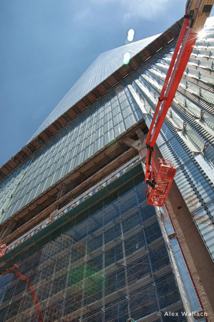 Looking up the south side of One World Trade Center