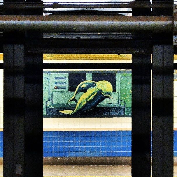 Dolphins in the Subway by @g1g1_nyc