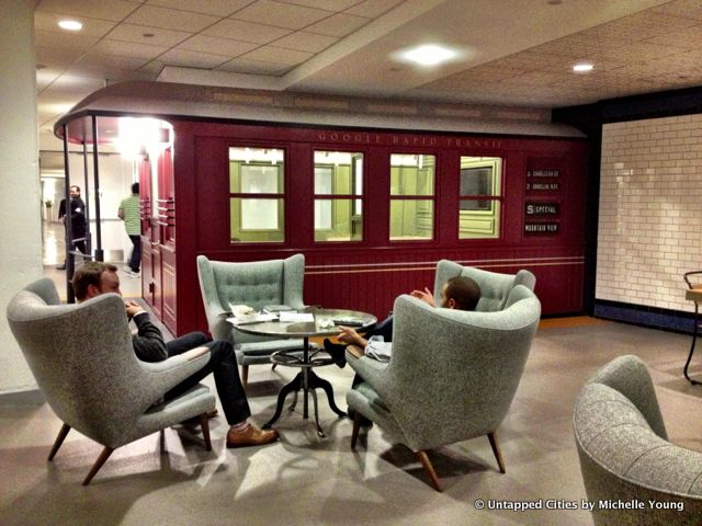 Google Office-NYC-Chelsea-Vintage Subway Train