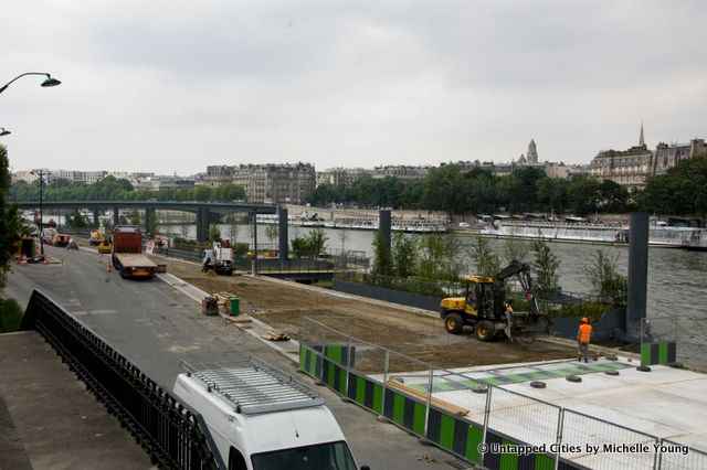 Les Berges-Seine River-Paris-Pedestrianization-Floating Barges