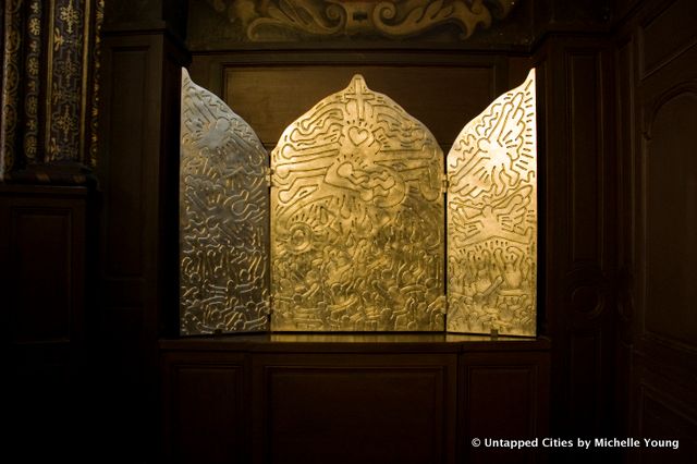 Paris-Keith Haring-St Eustache-Triptych-Gold