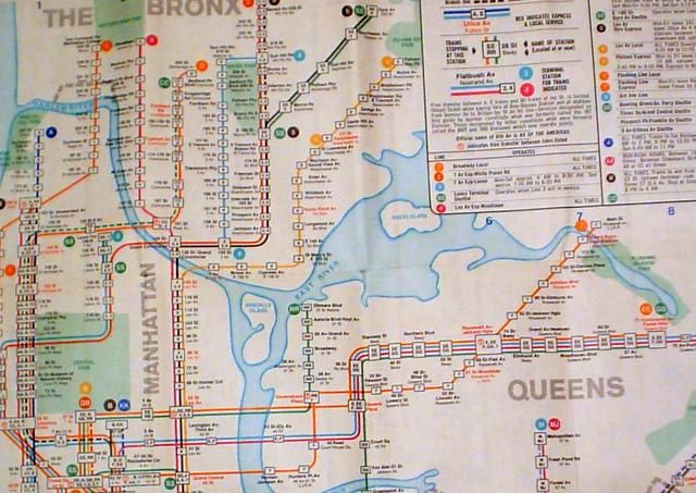 1968 NYC Subway MTA Map