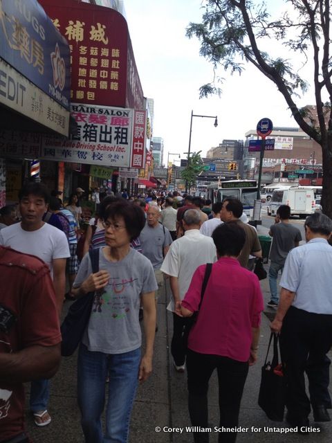 Chinatown Sidewalk-Flushing-Queens-Untapped Cities-Corey William Schneider