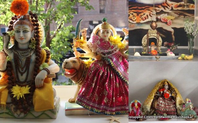 Shiva,Parvati,Krishna & Radhe Idols at Ganesh Temple