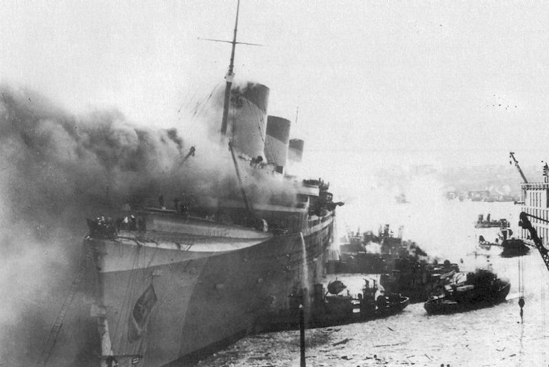 SS Normandie shipwreck in NYC