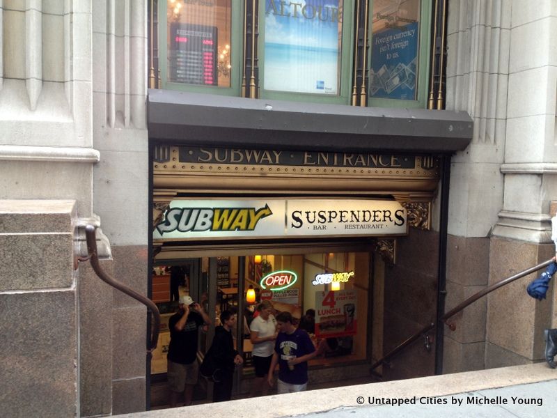 Trinity Building-Vintage Subway Entrance-Suspenders-NYC