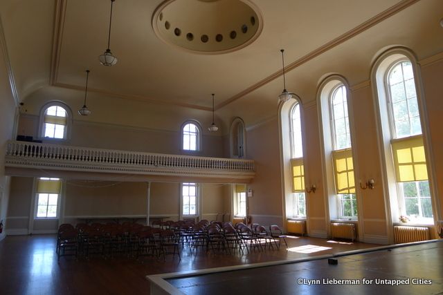 The grand ballroom missing the grand chandelier which hung from the center