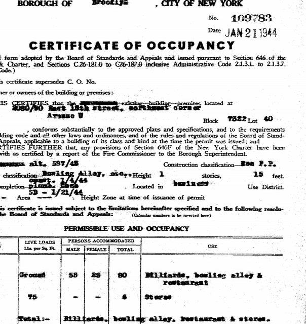 1723 Avenue U-Sheepshead Bay-Brooklyn-Vision Palace Optical-Certificate of Occupancy 1944