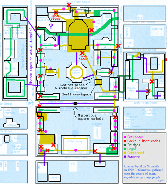 Columbia University Tunnels-Bloombingdale Insane Asylum-Manhattan Project