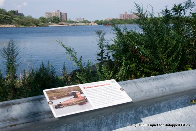 Coney Island Creek, Yellow Submarine Information Plaque