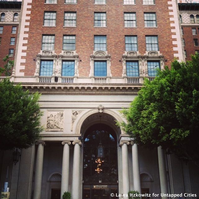 Biltmore Hotel facade Downtown LA Untapped Cities