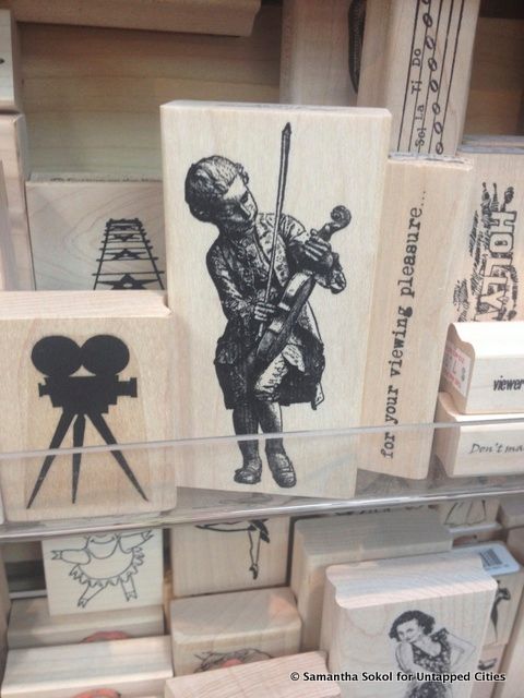 violinist sketch music rubber stamp the ink pad 7th avenue 13th street new york untapped cities samantha sokol