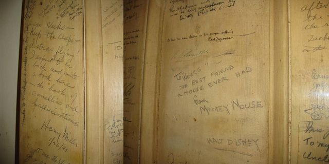 henry miller-walt disney-shadows on the teche-new iberia-weeks hall-autographed door-historic american graffiti-untapped cities-001