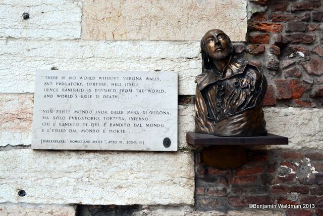 Shakespeare plaque verona