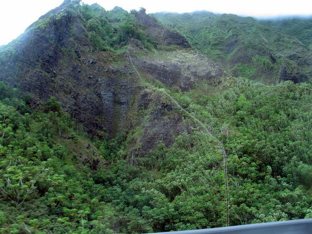 Stairway to Heaven-Haiku Steps-Vintage Photo-Hawaii-Oahu-8