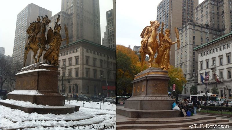 then and now- sherman- central park- grand army plaza- manhattan