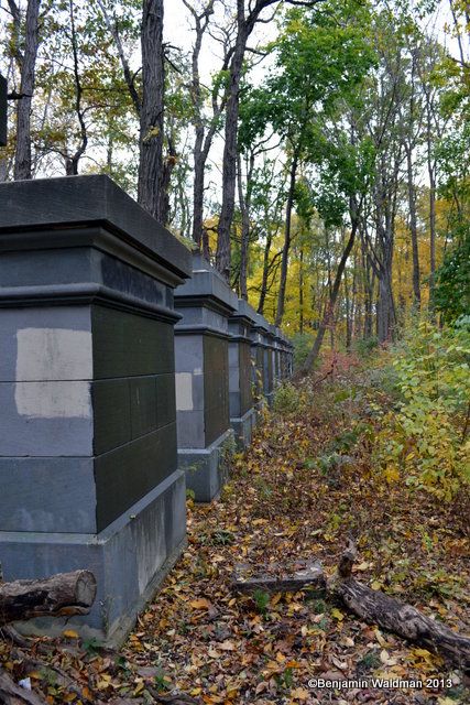 Grand Central Test pillars in Van Cortlandt Park