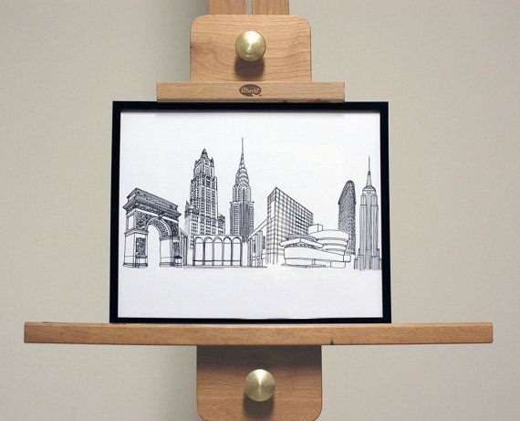 New York landmarks print Downtown Doodler Untapped Cities