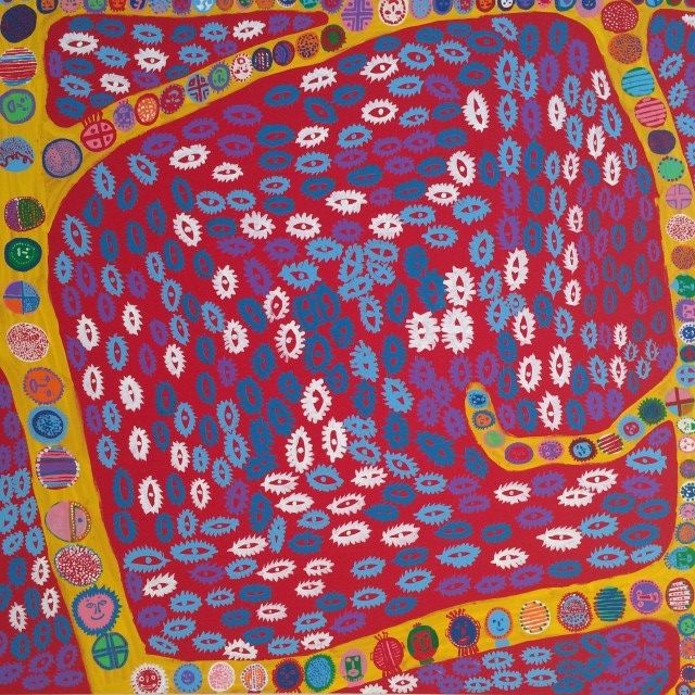 Yayoi Kusama-David Zwirner Gallery-I Who Have Arrived in Heaven-Exhibition-Chelsea-NYC_Painting1