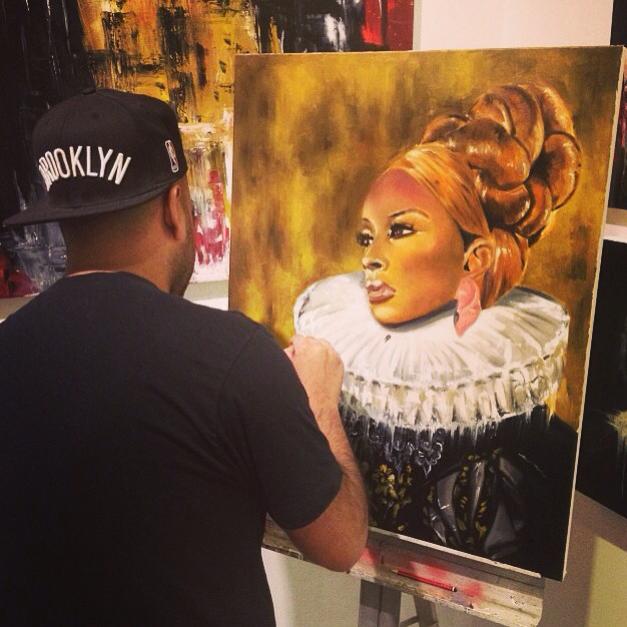 Amar Stewart-Mary J Blige-Art-Cotton Candy Machine-Brooklyn-Williamsburg-Hip Hop Royalty-Untapped Cities-NYC