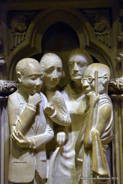 Cathedral of St John the Divine Martin Luther King, Jr., Mahatma Gandhi, Susan B. Anthony, and Albert Einstein