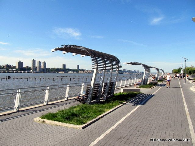 Riverside Park South Hudson River benches chairs