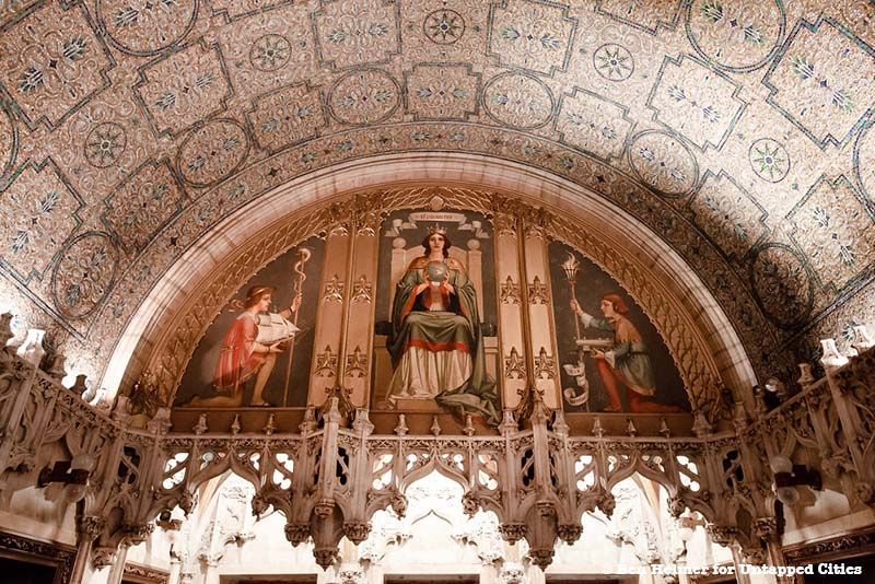 decorative gold ceilings at the Woolworth building