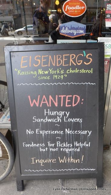 Eisenberg's Sandwich Shop also delivers